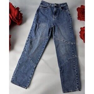 NASTYGAL Collection Womens Sz 2 High Waisted Mom Denim Jeans spiral